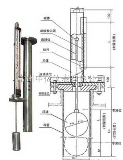 中億插入型磁浮球液位(wèi)計