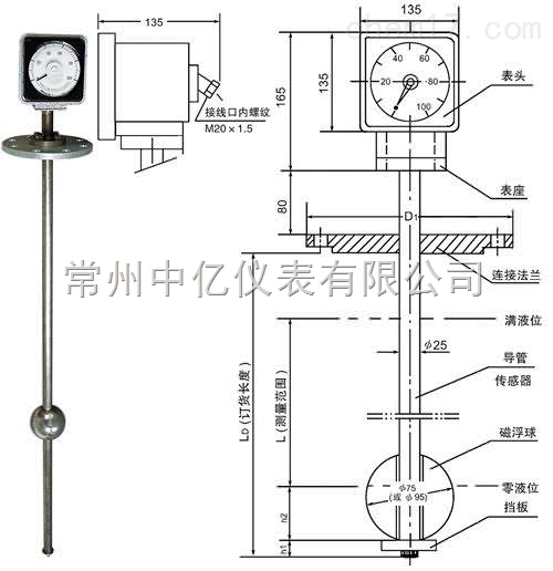 UQK-2型UQK-2型磁浮球液位(wèi)計/B本安防爆型廠家